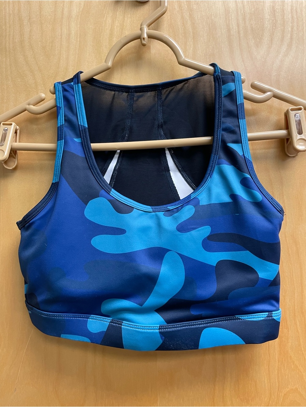 ZYIA Blue Camouflage Sports Bikini Top
